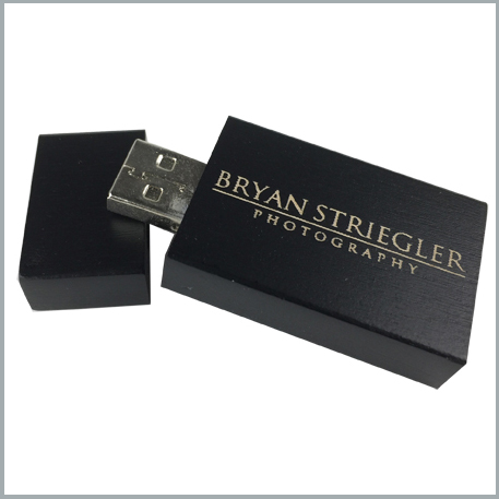 USB FLASH DRIVE - SOLID BLACK SQUARE